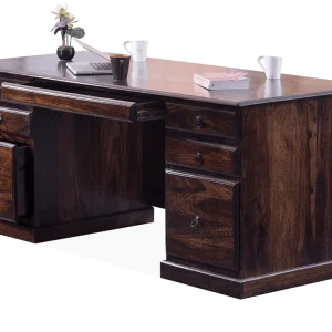 Executive Solid Sheesham Wood Office Desk