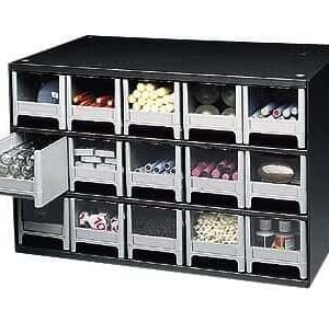 Heavy-Duty Multi-Drawer Plastic Storage Cabinet for Hardware, Crafts, and Small Parts