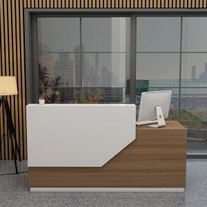 Modern Minimalist Dual-Tone Reception Desk