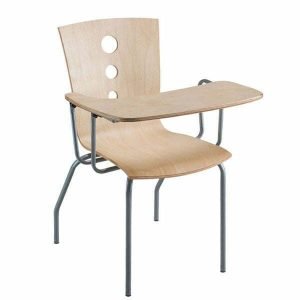 Ergonomic Wooden Training Chair with Integrated Writing Tablet